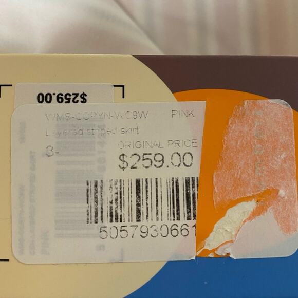 TED BAKER Coryn High Waist Ruffled Striped Pencil Midi Skirt - Picture 11 of 12